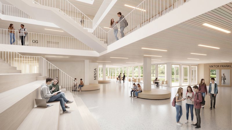 Bildungscampus Hubertusstraße Visualisierung Innen