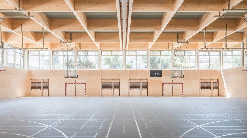 Doppelturnhalle des neuen Campus VK 