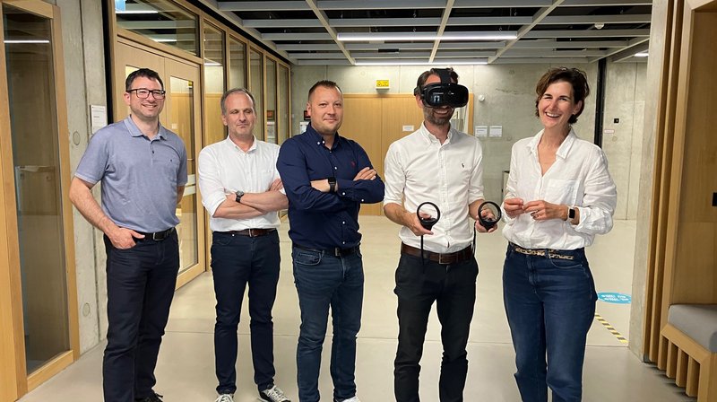 5 Teammitglieder des Projekts Inffeldgasse 12 und des Forschungsprojekts CircCon