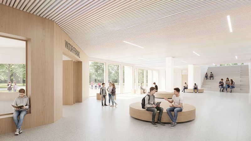Bildungscampus Hubertusstraße Visualisierung Innen