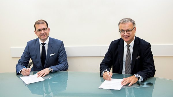Hans-Peter Weiss und Markus Müller (C) MedUni Wien CEO Hans-Peter Weiss und Markus Müller