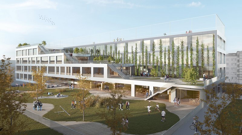 AHS Otto Preminger Straße - Village im Dritten Visualisierung
