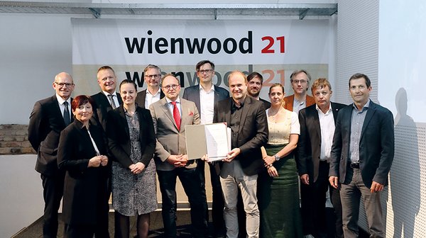 Verleihung des wienwood 21 an das Ilse Wallentin Haus