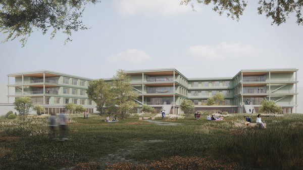Visualisierung Außen - AHS Sonnenallee - Seestadt Aspern