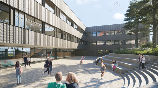 Außenbereich BG/BRG Perchtoldsdorf - © PLOV Architekten ZT GmbH Außenbereich BG/BRG Perchtoldsdorf