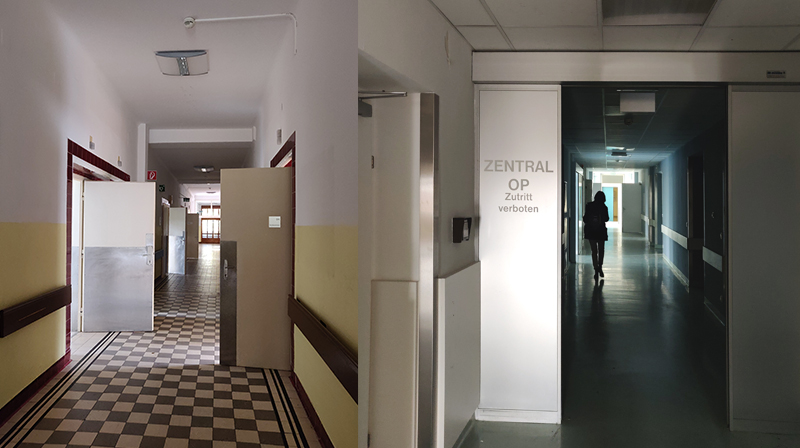 Gänge ehemaliges orthopädisches Krankenhaus Gersthof