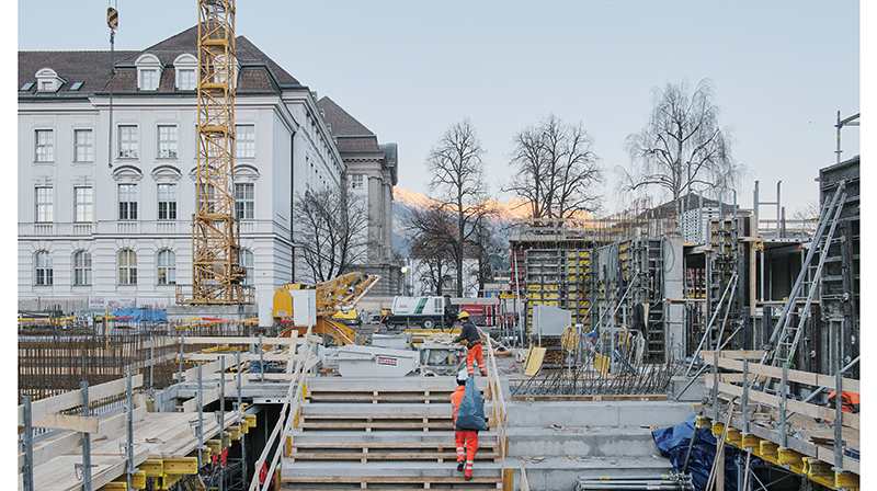 Baustellenfoto Campus Innrain 