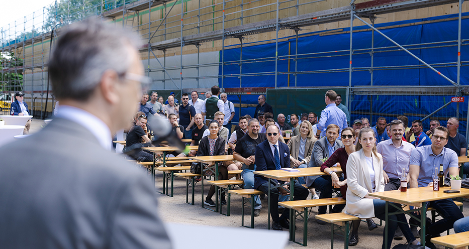Dachgleiche für das Trainings- und Diagnostikzentrum der Uni Graz