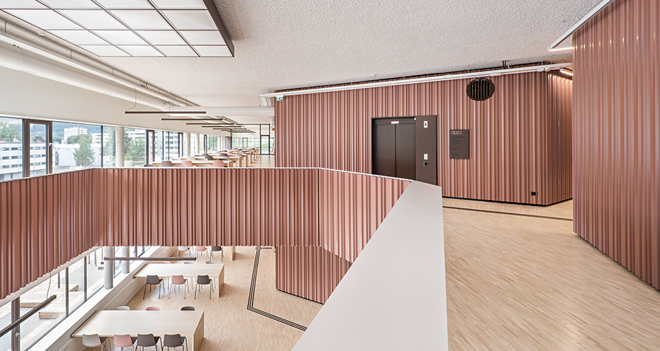 Offene Studierzonen im neuen Studienzentrum der Montanuniversität Leoben