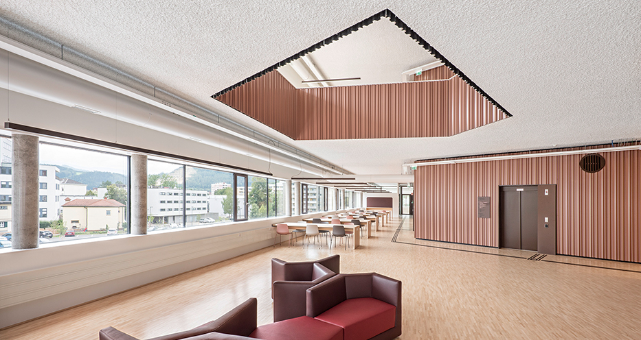 Offene Studierzonen im neuen Studienzentrum der Montanuniversität Leoben