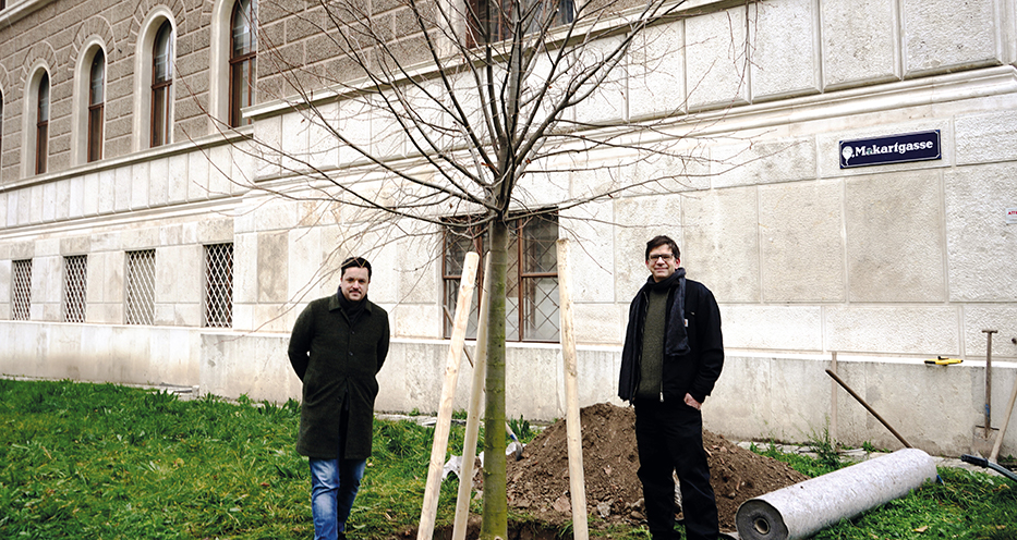 BIG-Uni-Chef Thomas Glanzer mit Vizerektor Werner Skvara 