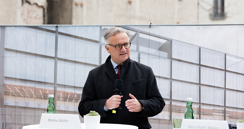 Grundsteinlegung am MedUni Campus Mariannengasse - MedUni-Wien-Rektor Markus Müller