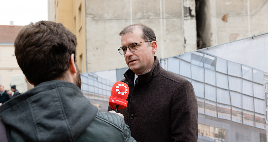 Grundsteinlegung am MedUni Campus Mariannengasse - Interview