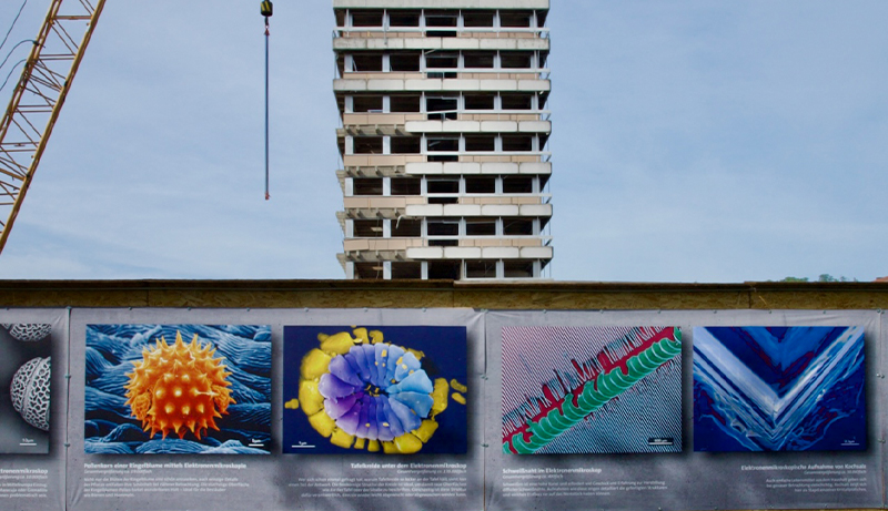 GCP Bauzaun Ausstellung