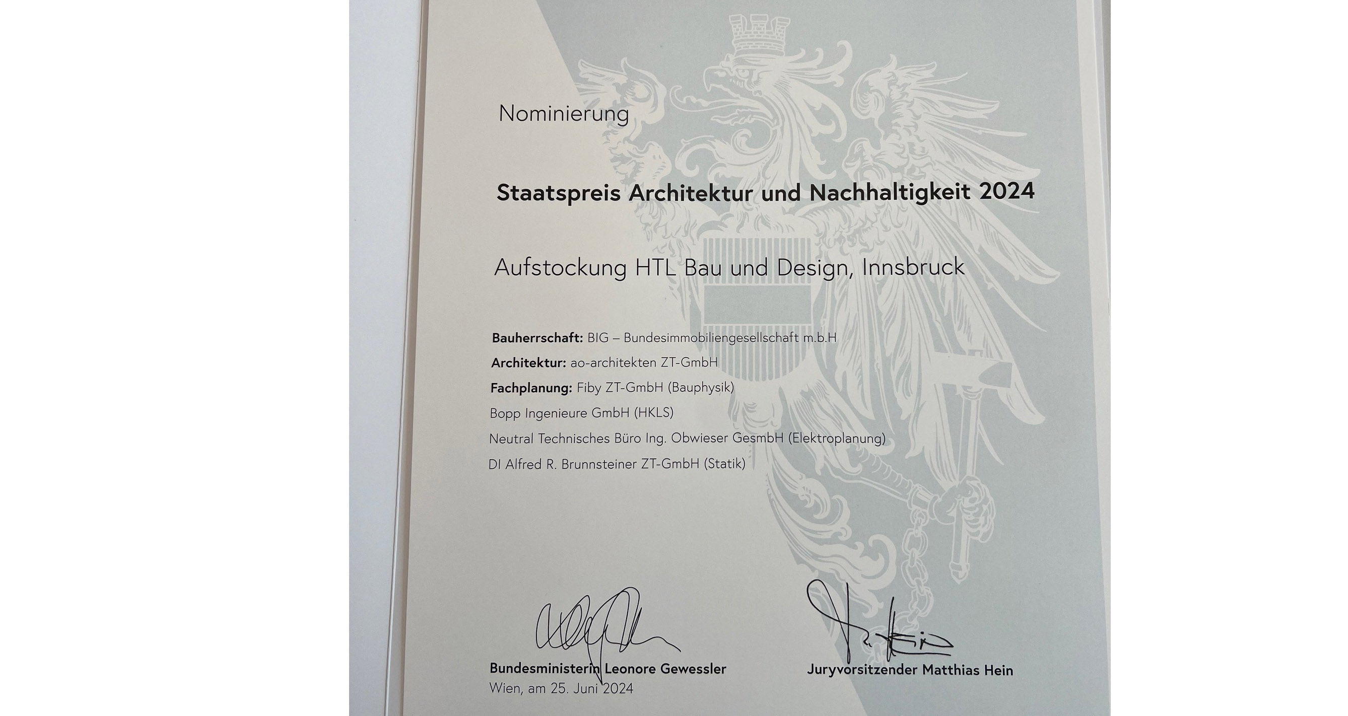 Staatspreis Architektur und Nachhaltigkeit